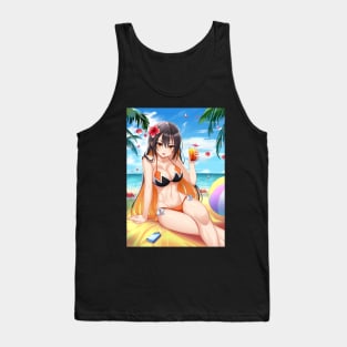 Monerochan on Beach Tank Top